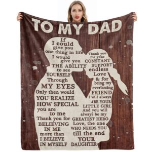 gifts for dad from daughter to my dad blanket best gift for fathers day birthday christmas valentines day bday present idea for father husband men him healing thoughts throw blanket 60''x50''