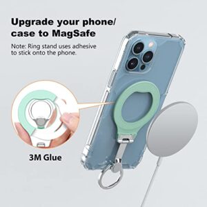 Nillkin Adhesive Phone Ring Holder Mag Safe Ring, Adjustable Finger Ring Grip and Stand, Adhesive Metal Ring for Galaxy S22/21/20, iPhone 13 12 11 Series, Google Pixel and Other Android Phone, Green