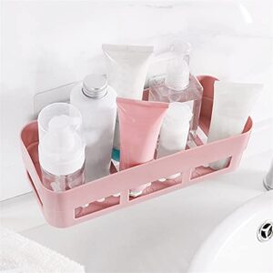 tbjie Shower Caddy Plastic Drain Rack Multi Wall-Mounted Purpose Bathroom Storage Shelf Self-Adhesive Shower Organizer Supplies Doccia con colla INOX antiruggine Cestello portaog (Color : Beige)