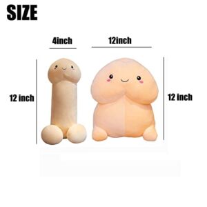 Plush Pillow Cute Sexy Plush Long Pillow Soft Stuffed Funny Soft Cushion Simulation Gift for Girlfriend Girl Women Birthday Gifts (12", Pink-2)