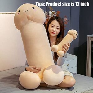 Plush Pillow Cute Sexy Plush Long Pillow Soft Stuffed Funny Soft Cushion Simulation Gift for Girlfriend Girl Women Birthday Gifts (12", Pink-2)