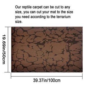 BNOSDM Reptile Carpet Mat Terrarium Liner Bedding Reptile Cage Mat Supplies for Tortoise Lizard Leopard Gecko Snake Chameleon 39’’ x 20’’