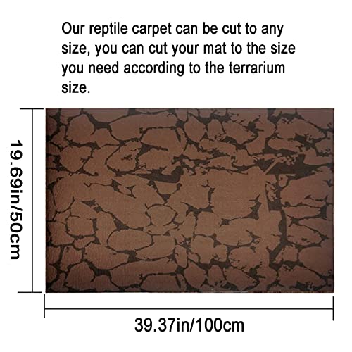 BNOSDM Reptile Carpet Mat Terrarium Liner Bedding Reptile Cage Mat Supplies for Tortoise Lizard Leopard Gecko Snake Chameleon 39’’ x 20’’