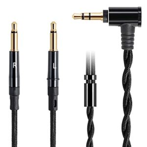 faaeal he400se audio cable,replacement for hifiman he4xx, he400i(new edition),he1000,meze 99 classics,denon ah-d9200 d7200 headphones, dual 3.5mm(1/8”) aux cord extension wire(3.5mm)
