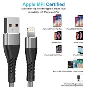 4Pack【Apple MFi Certified 】 Long iPhone Charger Cord, iPhone Charger 10 ft, iPhone Charger Cable Compatible with iPhone 14/13/12/11/11Pro/11Max/ X/XS/XR/XS Max/8/7/6/5S/SE/iPad Mini，More