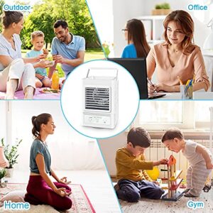 Portable Air Conditioner with 3 Wind Speeds, 60°&120°Auto Oscillation Evaporative Portable Air Conditioner Fan, Quite Personal Air Cooler Humidifier for Home Office Outdoor