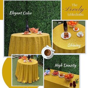 CEMIALLY Gold Sequin Tablecloth for Parties Decoration,50"x50" Rectangle Cover Overlay Sparkle Glitter Shimmer Small Table Cloth for Wedding Birthday Baby Shower Bridal Banquet Dessert Reception Table