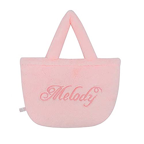 Huositi Plush Tote Cute Anime Tote Gift For Kids Girls Youth (Pink) Large