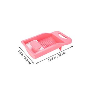 DOITOOL Mini Hand Wash Board, Wash Board Plastic Washing Board Household for Students Clothes Clean Laundry ( Pink )