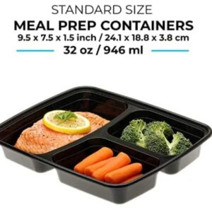 Meal Prep Container, Black, Medium