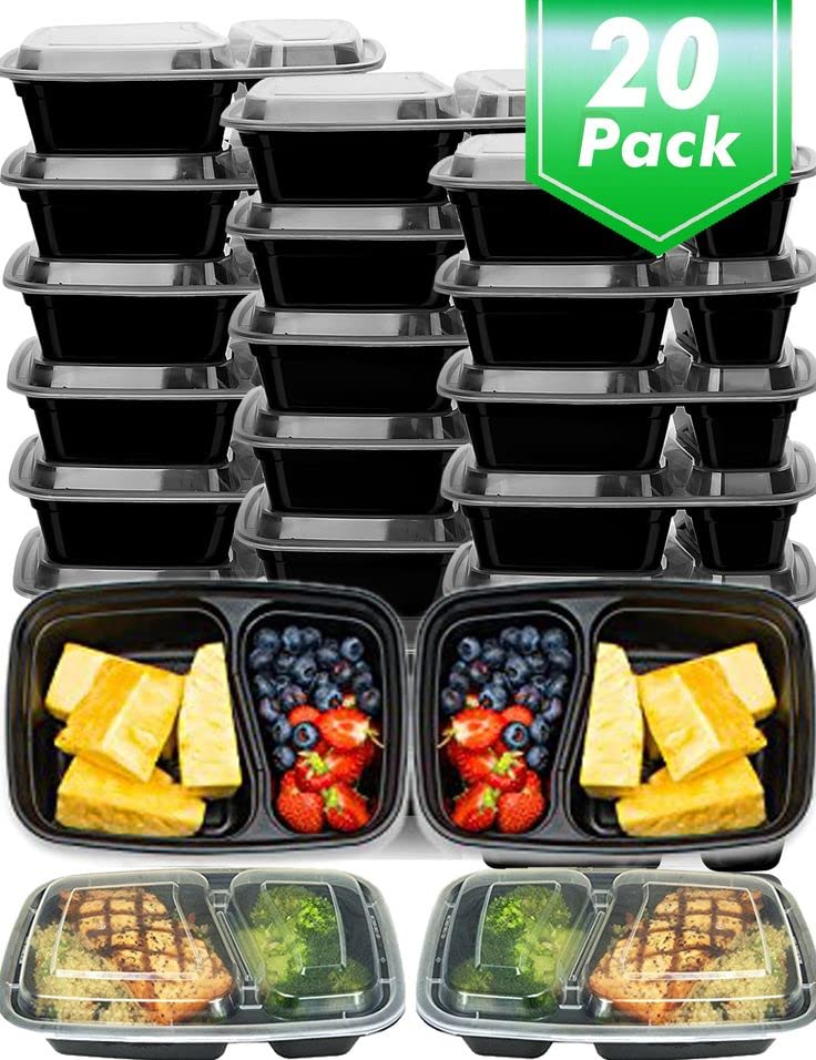 Meal Prep Container, Black, Medium