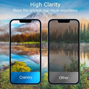 Cnarery [2 Pack] Privacy Screen Protector for iPhone 14/iPhone 13/iPhone 13 Pro, Anti Spy Tempered Glass with Alignment Frame Full Coverage Easy Installation Anti-peeping