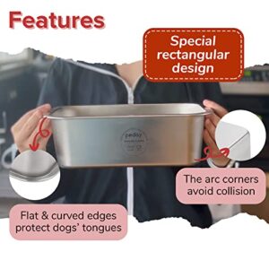 PEDAY Large Dog Water Bowl 304 Stainless Steel Extra Large Dog Bowl for Big & X-Large Dogs