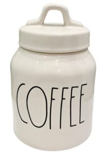 rae dunn coffee canister baby size - ceramic
