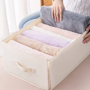 GUMIFOTNE Wardrobe Clothes Organizer,Large Size(18.5inch) Foldable Closet Organizers And Storage For Jeans,Sweater,Pants,Dress.Washable Drawer Organizers (7girds+9girds)