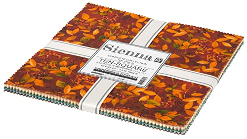 Sienna Ten Square 42 10-inch Squares Layer Cake Robert Kaufman Fabrics TEN-1086-42