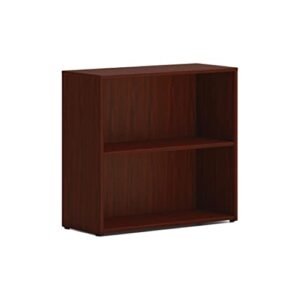 hon mod laminate bookcase mahogany 2 shelf 30" w x 13" d x 29" h