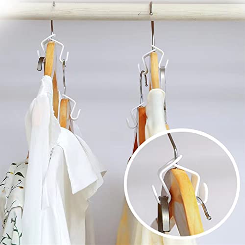 Clothes Hanger Connector Hooks 60Pieces, 4-Colors Heavy Duty Hanger Connector Hooks, Used in Closet Space Savers and Organizer Closets