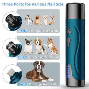 YABIFE Dog Nail Grinder, Dog Nail Trimmers and Clippers Kit, Super Quiet Electric Pet Nail Grinder, Rechargeable, for Small Large Dogs & Cats Toenail & Claw Grooming,3 Speeds, 2 Grinding Wheels