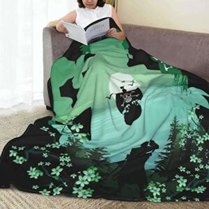 One Novelty Piece Blanket 3D Printed Anime Warm Soft Flannel Throw Blankets for Couch Sofa Bedding for Kids Adults 80"x60"