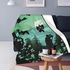 One Novelty Piece Blanket 3D Printed Anime Warm Soft Flannel Throw Blankets for Couch Sofa Bedding for Kids Adults 80"x60"