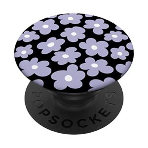 aesthetic lilac flowers retro daisy popsockets swappable popgrip