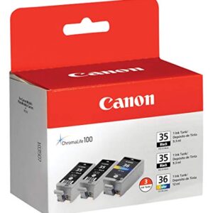 Canon LK-72 Battery Pack, Compatibile to The TR150 Mobile Printer & PGI-35/CLI-36 2 Black and 1 Color Value Pack Compatible to iP100, iP110