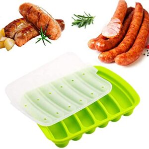 YYYFEI Hot Dog Silicone Mold,6 Cavity Hot Dog Silicone Mold,Sausage Mold for DIY Homemade Hot Dogs,Bread, Candy, Chocolate and Cake，4pcs