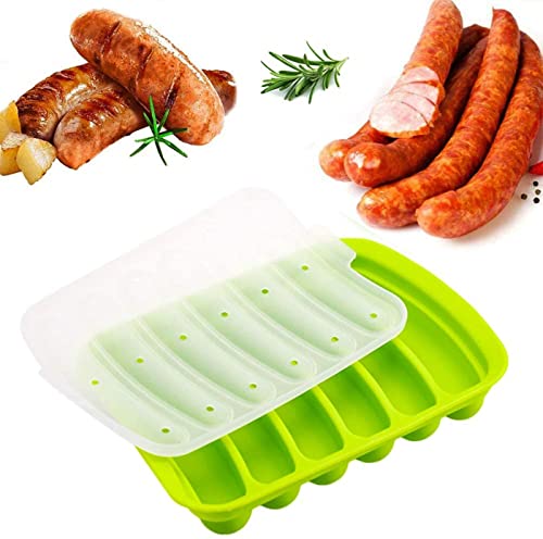 YYYFEI Hot Dog Silicone Mold,6 Cavity Hot Dog Silicone Mold,Sausage Mold for DIY Homemade Hot Dogs,Bread, Candy, Chocolate and Cake，4pcs