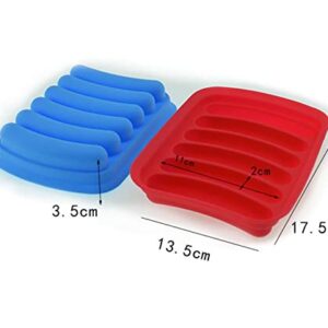 YYYFEI Hot Dog Silicone Mold,6 Cavity Hot Dog Silicone Mold,Sausage Mold for DIY Homemade Hot Dogs,Bread, Candy, Chocolate and Cake，4pcs