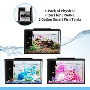 ERAARK Filter Media Replacement Physical Filter cartridges Smart Fish Tank 4-Pack (4pack Physical Filter)