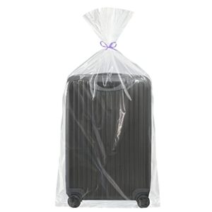 extra large clear plastic storage bags,5pieces 40x60 inches big giant jumbo huge plastic storage bags for luggage, suitcase,furniture,5 ribbons included