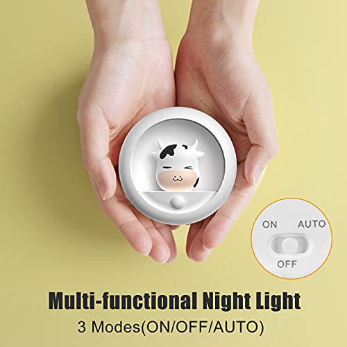 AIMILAR Night Light, Rechargeable Motion Sensor Light with Adjustable Brightness and 3 Mounting Options, Ideal Kids Night Lights, Gifts for Cat Lovers for Bedroom or Bathroom