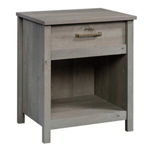 Sauder Cottage Road Armoire, L: 32.44" x W: 21.73" x H: 59.17", Mystic Oak Finish & Cannery Bridge Night Stand, Mystic Oak Finish