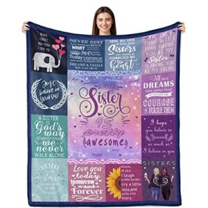 sister gifts blanket, sister birthday gifts from sister, sister gift from sister, gifts for sister, best birthday gifts for sister super soft throw blankets 50"x60"