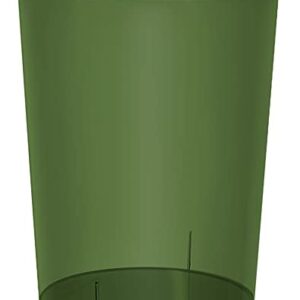 Clear Small Trash Can Wastebasket 1.5 Gallon Plastic Garbage Can Container Bin for Bathroom, Kitchen, Office, Bedroom, Home and Dorm Room Essentials (1.5 Gallons, Clear Green)