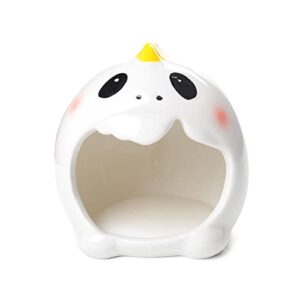 gigicloud hamster ceramic nest cooling house cartoon monster-shaped ceramic nest summer cooling house adorable hideout critter bath house for hamster hedgehog chinchilla