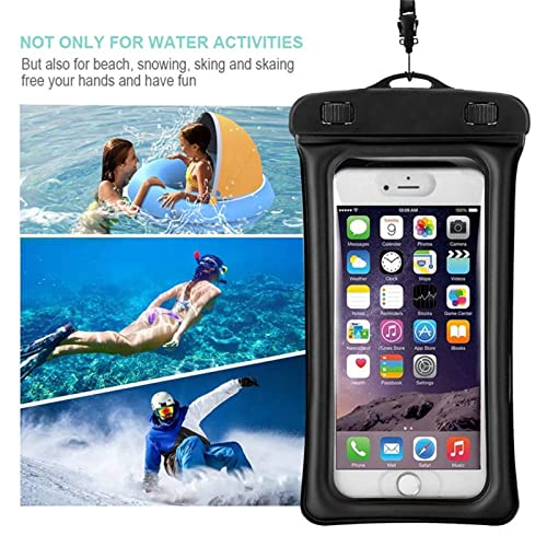 Universal Waterproof Phone Pouch Waterproof Phone Case Dry Bag with Lanyard for Swimming Fishing Rafting Compatible with iPhone 13 12 11 Pro Max Mini, XR XS X 8 7 6s Plus Se Up to 7"