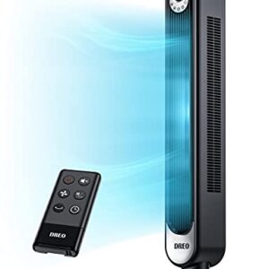 Dreo Cruiser Pro Tower Fan 90° Oscillating Fans & Tower Fan with Remote, 42 Inch Oscillating Bladeless Fan with 6 Speeds, 3 Modes, LED Display, Quiet Indoor Standing Fans