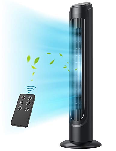 Dreo Cruiser Pro Tower Fan 90° Oscillating Fans & Tower Fan with Remote, 42 Inch Oscillating Bladeless Fan with 6 Speeds, 3 Modes, LED Display, Quiet Indoor Standing Fans