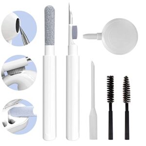 cleaner kit for airpod,supfine airpods pro cleaning pen,multi-function cleaner kit soft brush for phone charging port,earbuds,earpods,earphone,headphone, ipod,case,iphone,ipad,laptop(white)
