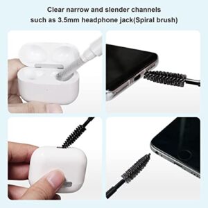 Cleaner Kit for Airpod,Supfine Airpods Pro Cleaning Pen,Multi-Function Cleaner Kit Soft Brush for Phone Charging Port,Earbuds,Earpods,Earphone,Headphone, iPod,Case,iPhone,ipad,Laptop(White)