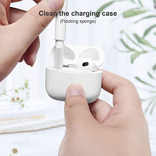 Cleaner Kit for Airpod,Supfine Airpods Pro Cleaning Pen,Multi-Function Cleaner Kit Soft Brush for Phone Charging Port,Earbuds,Earpods,Earphone,Headphone, iPod,Case,iPhone,ipad,Laptop(White)