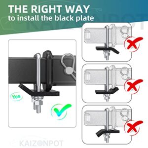 Hitch Tightener, Anti Rattle Stabilizer, Heavy Duty Steel Trailer Hitch Clamp for 1 1/4 Inch and 2 Inch Hitches, Reduce Movement on Hitch Mount Cargo Carrier by KAIZONPOT