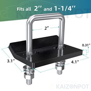 Hitch Tightener, Anti Rattle Stabilizer, Heavy Duty Steel Trailer Hitch Clamp for 1 1/4 Inch and 2 Inch Hitches, Reduce Movement on Hitch Mount Cargo Carrier by KAIZONPOT