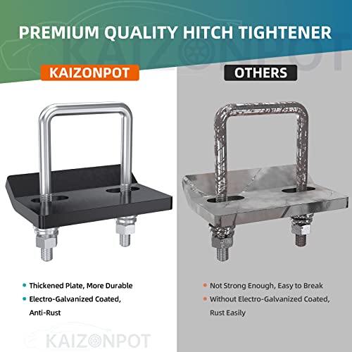 Hitch Tightener, Anti Rattle Stabilizer, Heavy Duty Steel Trailer Hitch Clamp for 1 1/4 Inch and 2 Inch Hitches, Reduce Movement on Hitch Mount Cargo Carrier by KAIZONPOT