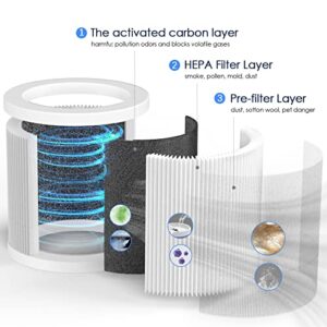 Air Purifiers for Bedroom Home Large Room, AMEIFU Hepa Air Purifier with Aromatherapy, H13 HEPA Air Filter Cleaner for Pets Hair, Allergies, Smoke, Dust and Bad Smell, White (Available for California) (cool white)