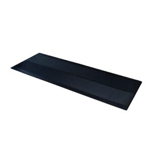 climatex indoor/outdoor rubber runner mat, door mat for floor protection, 27" x 8', black (9a-110-27c-8)