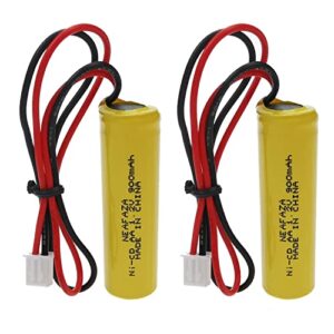 NEAFAZA 1.2v 900mAh Ni-CD AA Exit Sign Emergency Light Battery Replacement Compatible with Unitech AA900mAh OSA268 ELB CS01 Lithonia Battery EXR LED EL M6 (2 Pack)