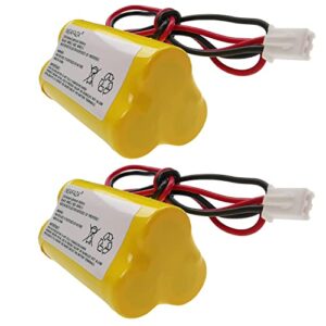 NEAFAZA 3.6V 900mAh AA Ni-Cd Exit Sign Emergency Light Battery Pack Replacement Compatible with Exitronix 10010037 Unitech 6200RP Dantona CUSTOM-318 OSA230 Lowes 253799 Unitech LEDR-1 (2 Pack)